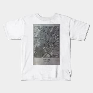 New York, United Stated, city map Kids T-Shirt